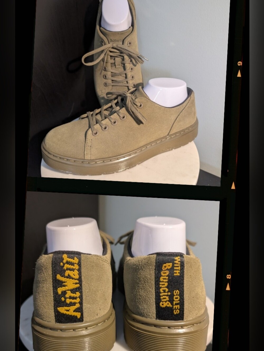 Doc Martens M9/W10 Olive Suede Sneakers Casual